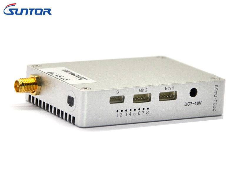 10km COFDM Wireless Audio Video Transmitter 12-25ms Latency With RJ45 RS232 Port