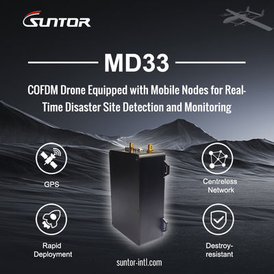 30Mbps 2.4G 30km Pemancar Video Jarak Jauh Untuk UAV